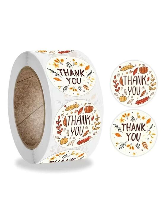 Other - 500 Thank You Fall Leaves 1” Round Stickers PRICE IS FIRM